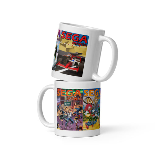 Sega Mania Covers Mug - Volume 2 – white 11oz mug, front view